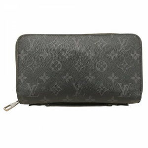 Louis Vuitton Monogram Eclipse Black Zippy Long Wallet Black